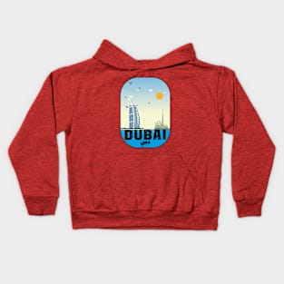 Dubai city souvenir travel in uae Kids Hoodie